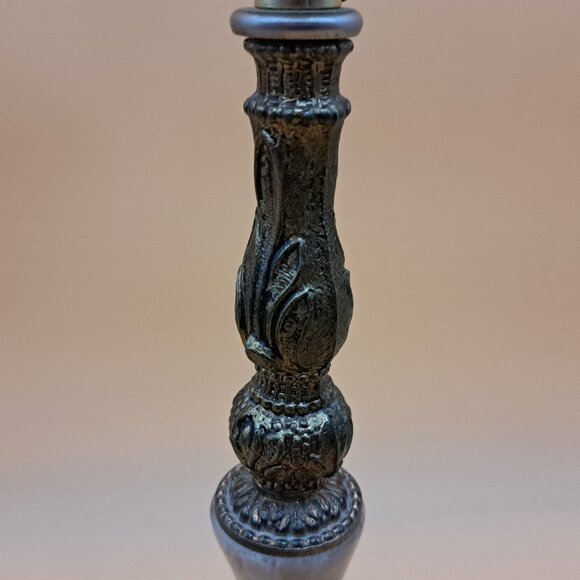 Vintage Brass & Marble Table Lamp - Picture 7 of 11